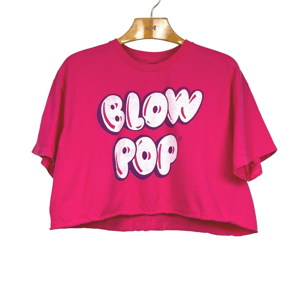 Blow Pop Graphic Crop Top XL Pink Y2K Bubblegum Tee Oversized